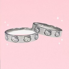 디아브 각인 키티 반지 감성 우정링 러블리 키덜트 커플링