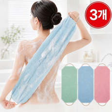 라벤스 대나무 등밀이 양손 때밀이 샤워타월 3종 색상, 3개, 1세트, 민트/스카이/핑크