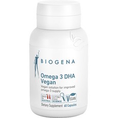 BIOGENA Omega 3 DHA植物性魚油膠囊, 1罐, 60顆