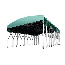 탑쉘터 자바라 대형 855 별도 야외 방수 간이 창고 푸시풀, 1, P. 8 x 4 x 2.5 강철 프레임 녹색