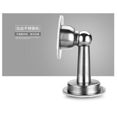 無品牌 304不鏽鋼門吸 靜音兩用門擋, 拉絲不鏽鋼,打孔 免打孔 兩款用法, 1個