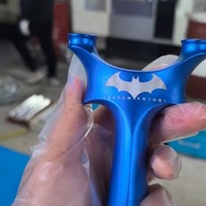 鈦鎂合金弓身移動弓門彈弓，正品怪獸鍾馗龍齒造型，可調圓頭反曲設計，舒適握感，精準射擊, 1個, 烤藍圓頭