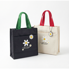 언즈 스마일 디자인 도시락 가방 보온 보냉백 직장인 보냉가방 피그닉 미니 보냉가방, 디자인 블랙