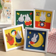 5500 미피 보석십자수 액자 만들기, 1개, 색상랜덤