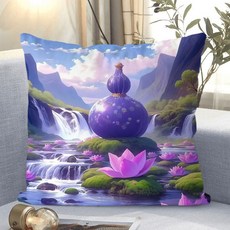 다용도 안락한 소파쿠션 양면 소파 쿠션 솜 포함 세탁가능 고탄력 다기능 안락쿠션 고탄력 다용도 쿠션 장기사용 가능 트렌디한 스타일, HUL-4, 40 x 40CM (솜포함 양면쿠션)