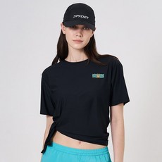 [백화점 정품] 여성 워터 스포츠 크롭 래쉬가드 릴랙스 핏 SPKMCNRS373WBLK