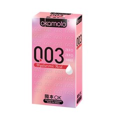 岡本 003 玻尿酸潤滑保險套, 1個, 10個裝