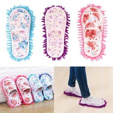 극세사 청소슬리퍼 거실 발걸레 층간소음 청소용품 실내화, 핑크, 1개