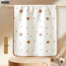 DFMEI 隔尿墊嬰兒防水可洗純棉透氣新生兒尿墊隔尿牀大尺寸牀墊, 1個, 恐龍寶貝