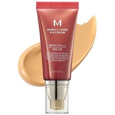 미샤 M 퍼펙트 커버 BB크림 25호 웜 베이지 - 미디엄 언더톤 SPF 42 PA+++ / 1.69 fl oz 함유 얼굴용 틴티드 모이스처라이저 128206, 1.69 Fl Oz (Pack of 1), No.29 (Caramel Beige)