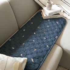 HANIL 浪漫貓咪 雙面坐墊, 2人用(44 x 87 cm), 海軍藍