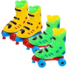 Zhuluck 핑거보드 연습 핑거게임 2Pcs 미니 핑거 롤러 스케이트 랜덤 색상 참신한 파티 취향 취향에 맞는 멋진 디자인 책상 장식