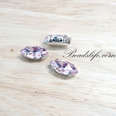 뽀트 모양 글라스 캡보석 백금도금, 핑크, 7-15mm(30개), 1개