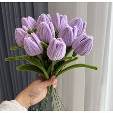 다람이네 모루꽃완제품 꽃다발 만들기 키트, 1개, 보라