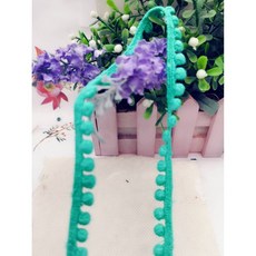 愛心手工材料鋪 花邊毛球花邊 0.6cm 一碼10元 拼布手作裝飾材料, 1個, 毛球花邊, 如圖