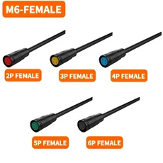 수암 전기 센서 커넥터 소켓 M6 항공 플러그 2 3 4 5 핀 IP65 20cm 와이어 포함 10/100, 04 2P, 02 5 Sets, 05 M6 Female 20CM