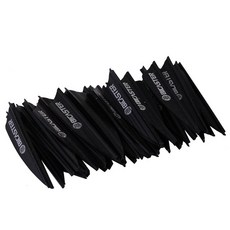 50pcs 1.75 인치 TPU 화살표 깃털 플라스틱 밴 탄소 샤프트에 대 한 Flectchings DIY 양궁 슈팅, 04 Black, 1개