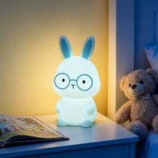 토끼 무드등 실리콘 수유등 타이머 취침등 컬러 조명, 민트