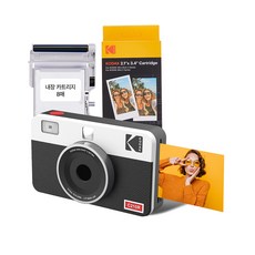 코닥 미니샷 2 레트로 C210R+카트리지 38매 번들 휴대용 즉석카메라 포토프린터 핸드폰 사진인화기 사진출력 미니프린터, C210R(화이트)+30매