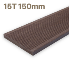 합성목재 데크 15T 인조 방부목 피스형 바닥재 옥상 인테리어 테라스 폭150mm 길이2400mm, 1개