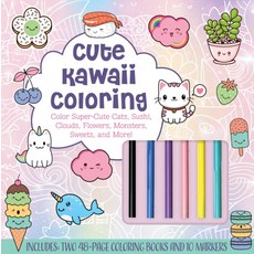 Cute Kawaii Coloring Kit, Editors of Chartwell Books(저), Chartwell Books