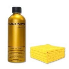 TAC시스템 세타늄 코팅왁스 500ml + 코스트코 노랑 타월 (5장) 물왁스 코팅 관리제 발수, 1개