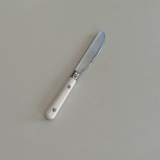 飛飛家居 不鏽鋼白色手柄餐具組 刀叉湯匙甜點刀 下午茶點心適用, 1個, 刀, 刀