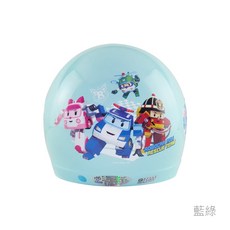 L2來來 KK 華泰 POLI波力兒童安全帽，正版授權寶寶小童大童3/4半罩，多款可選安全認證, 6號藍綠,大童, 1個