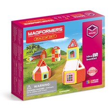 맥포머스 빌드업 세트(50PCS) 하우스 만들기 집짓기 블록, 1개