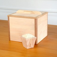 希諾奇 台灣檜木米箱 5KG 木蓋式 贈米杯 麥片收納, 1個
