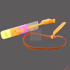 미니미마켓 통낙하산 놀이 고무줄 헬리콥터 LED 슈팅장난감 야광불빛 어린이 유아 완구, 1개