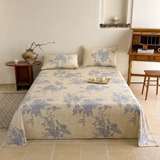 실크 플랫 시트 단색 침대 퀸 킹 사이즈 침구 섬유 흰색, 빨간색, 160x230cm, 1개