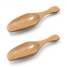 SNOMEL 2 Pack Wooden Coffee Scoops Beech Wood Ground & Bean Scoop Multipurpose Shovel for Jars C, SNOMEL 2 Pack Wooden Coffee Sc