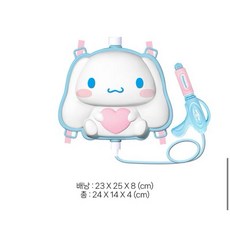 （現貨） 韓國 三麗鷗 寶可夢 鯊魚寶寶 愛心萌可〰 正版 背包水槍 大容量 背袋 玩具水槍 兒童水槍 庫洛米美樂蒂, 1個, 大耳狗