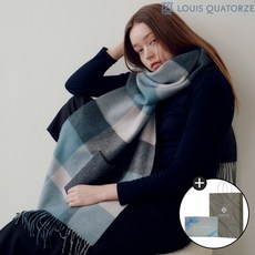 [백화점 정품] 25FW 루이까또즈 LOUIS QUATORZE (1DHC710MI) 캐시미어 숄 머플러 마리포켓 민트