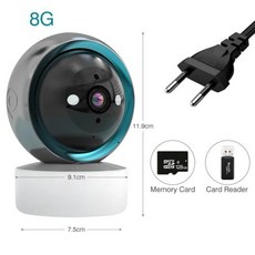 자전거블랙박스 바이크블랙박스 오토바이 바디캠 액션캠 24G 와이파이 카메라 1080p 비디오 녹음기 미니 안전한 마이크로 바디 캠 무선 모니터 센서 스마트 홈 보안 보호, 4) Camera with 8G - US 110V, 없음