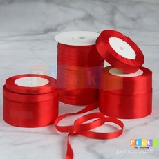 【一週內1700 人拚單】大紅絲帶手工緞帶綢帶包裝帶糕彩帶婚慶紅色絲帶紅綢帶紮, 1個, 紅色緞帶0.6cm寬【3米】,【婚慶必備】綁氣球/被子/喜糖/辦喜事