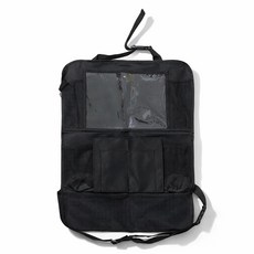 多功能椅背收納袋 適用各車型 附平板透明袋, 黑, 1個