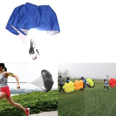 달리기 공기저항 낙하산 저항 달리기 장비, 형광그린