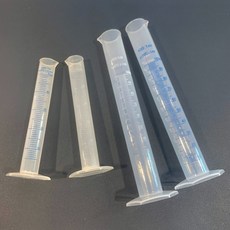 50ml 눈금실린더 플라스틱 플라스크 실험관, 3개