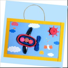 [생활의힘]비행기 띠아트콘 부조 만들기/4매, 본상품