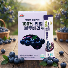 그대로갈아만든 블루베리즙 100% 리얼 미국산 퓨레 건강즙 14포 1박스