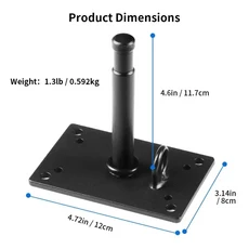 Selens 6cm/12cm/16cm 핀 플레이트 벽 천장 마운트 미니 벽 홀더 사진 스튜디오 라이트 스탠드 소프트 박스, 02 12 cm