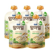 맘마밀 [매일] 이유식 브로콜리와닭가슴살 100g 5팩 (9개월), 브로콜리와 닭가슴살, 5개