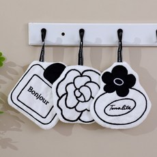 홍대온니- 플라워 핸드타올 주방핸드타올 키친 행주 화장실 욕실 수건 타올 집들이 선물, 1개, 플라워 핸드타올 향수병