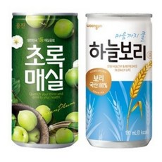 웅진하늘보리캔180mlx(30캔) + 초록매실180mlx(30캔), 60개, 180ml
