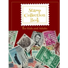 우표 수집 앨범 및 책: 초보자를 위한 첫 번째 수집을 주최자 - 100페이지 하드커버 8.5인치 x 11인치, 기본