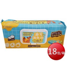 釩泰 廚房清潔去油濕巾 加大加厚 80抽X18包/箱, 1個