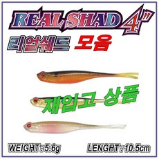 JRC 재입고 광어다운샷용 4인치 리얼쉐드 모음, 306, 1개