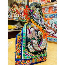 華誠 1尺6 長三角鱗 龍袍 神衣 神明衣 含奉帽, 黑色, 1個